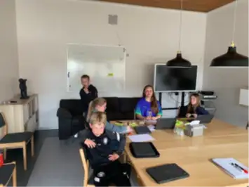 Billede 1 af medlemmerne fra Koldby Skoles elevr&aring;d