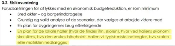 Uddrag fra kommunens P60 rapport fra 2022 s.16 Punkt 3.2.