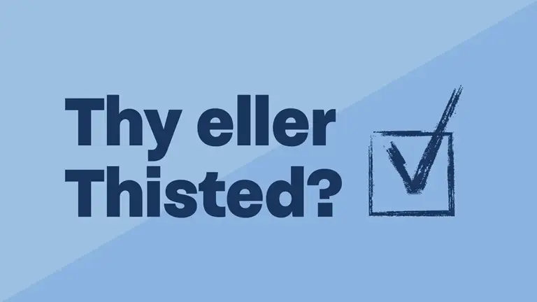 En grafik, hvor der står: Thy eller Thisted?